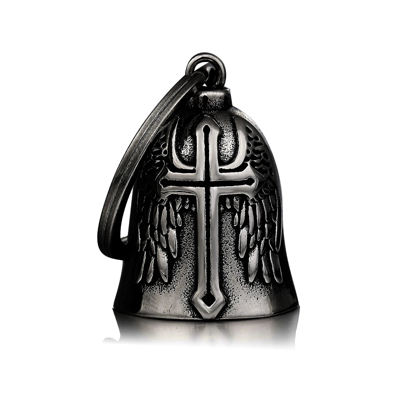Motorcycle Guardian Bell Key Chain for Riders,Stainless Steel Biker Bells Accessories & Live To Ride for Luck