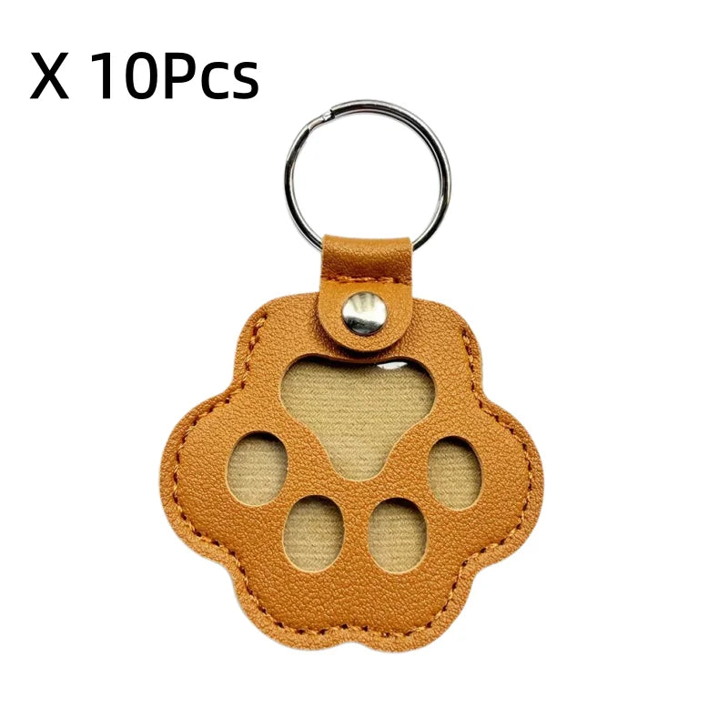 Dog Hair Collector Keychain Leather Pet Memorial Keepsake Fur Storage Pendant Charm Gift Keyring Anti Loss Pendant Accessories