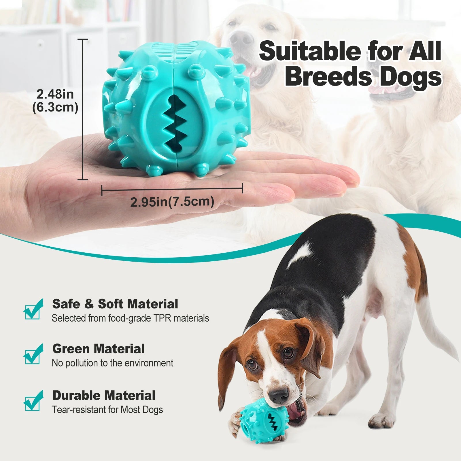 Dog Grinding Teeth Toys Chew Toys Cleaning Teeth Anti Bite Interactive Training Leaking Food Balls Toys Slow Food Pet Products
