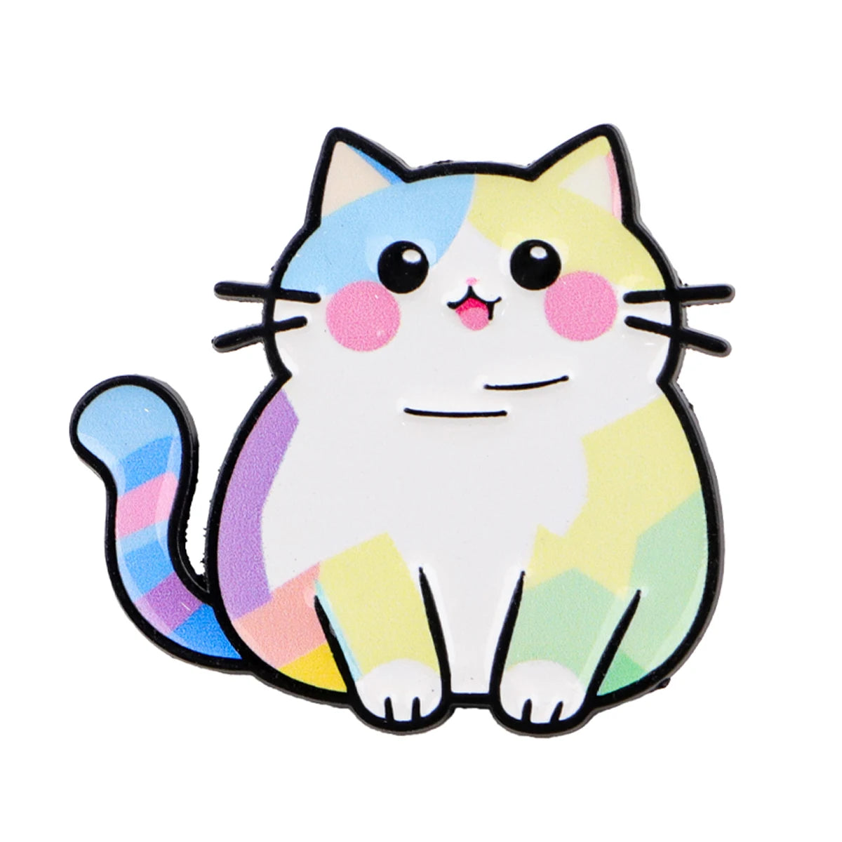 Cute Rainbow Galaxy Cat Enamel Pins Kawaii Cartoon Brooches Animal Lapel Badges Jewelry Gifts for Cat Lovers & Pride Accessories