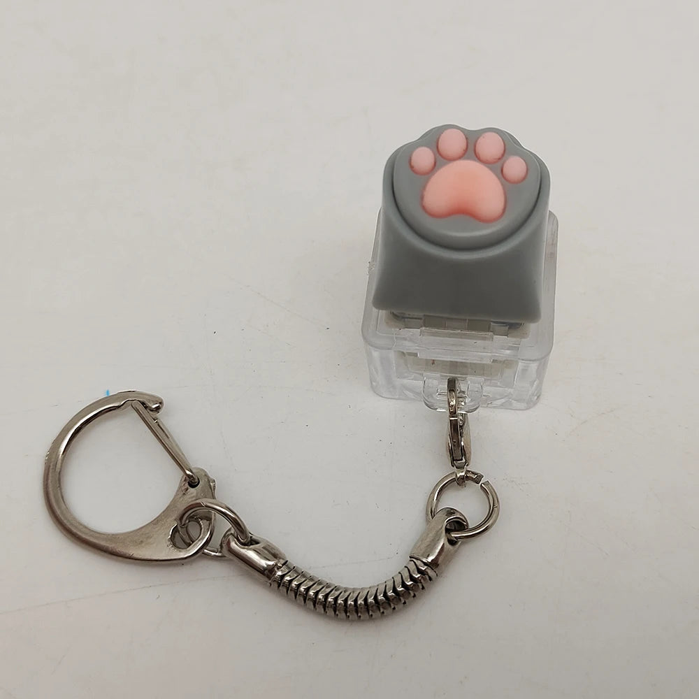 Cute Cat Claw Key Chain Key Ring Fingertip Decompression Pressure Toy Keycap Tester Back Bag Pendant Festival Couples Gift