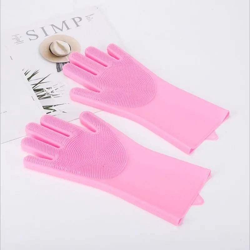Pet Grooming Gloves for Dogs And Cats Silicone Bathing Shampoo Scrubber Dishwashing Cleaning Glove Hair Removal Multi-Functional
