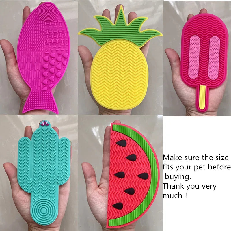 Suitable for Pets Weighing Less Than 3 Kilograms Mat Cats Slow Food Bowls Suction Cup Feeding Food Silicone Lick, Product Small