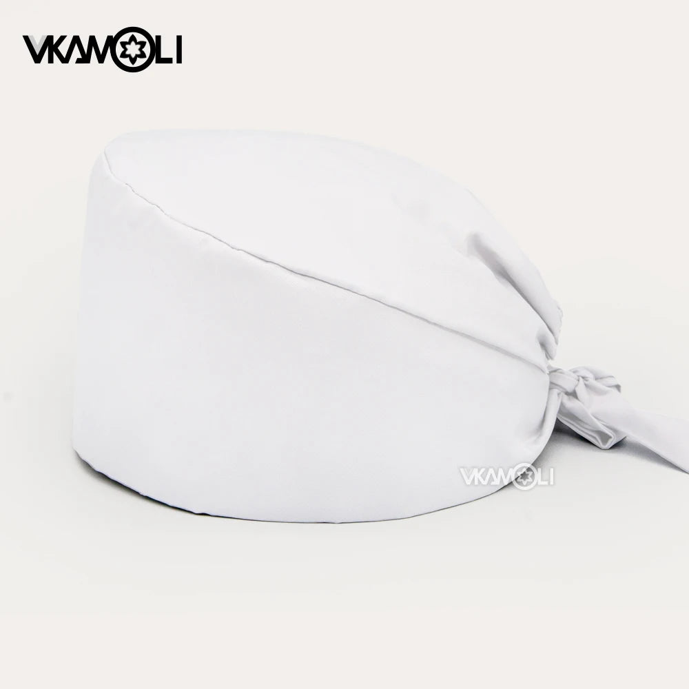 Solid Color Scrubs Caps Pet Grooming Agency Work Scrubs Beauty Work Hats Lab Nursing Scrubs Cap Gorro Enfermera Womens and Men