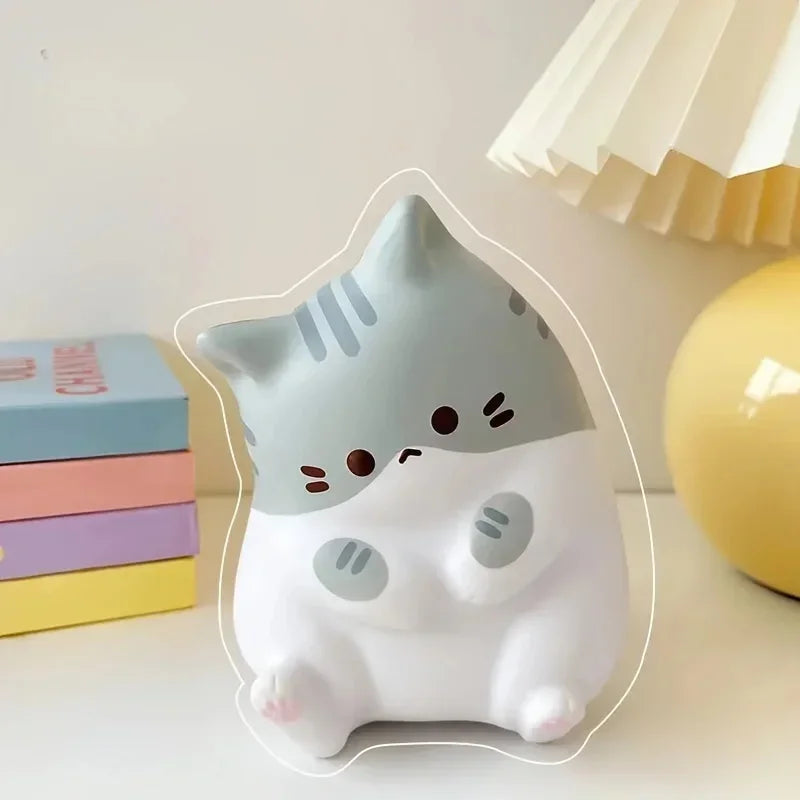 Adorable Cartoon Cat Squeeze Toys for Kids Adult Soft Pinch PU Slow Rebound Balls Pop Fidget Toys Halloween Christmas Gifts