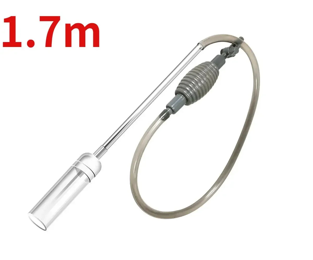 1.5m Aquarium Manual Water Changer Fish Tank Air Pump Cleaning Tools Handheld Aquarium Cleaner Vacuum Siphon Pump Pet Products