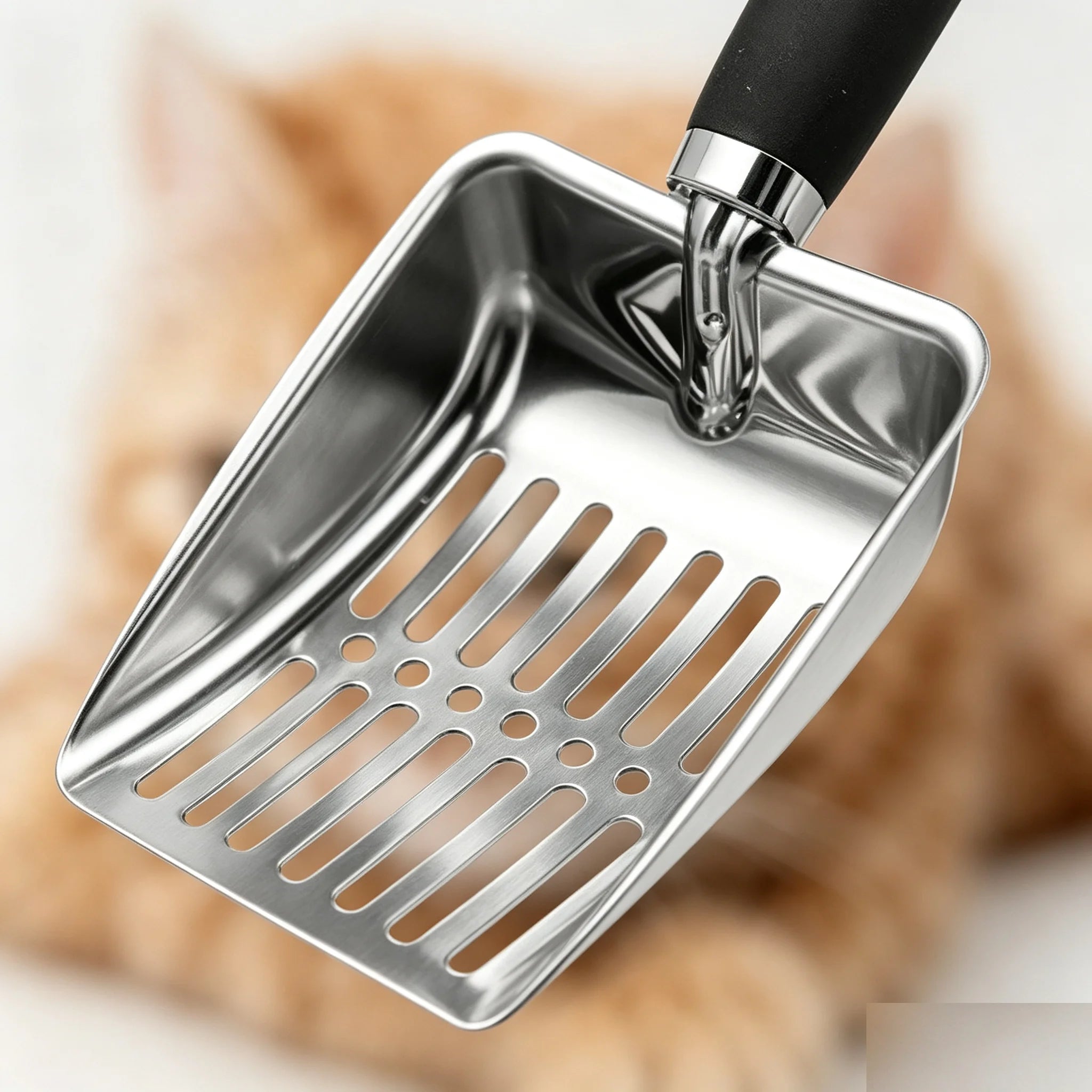 Metal Cat Litter Shovel Long Handle Scoop Pet Cleaning Tool for Cat Sand And Dog Feces Easy to Use Pet Care Product