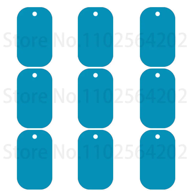 Number Tag Rectangular Aluminum Dog Plate Personalized Customized Keyring Club ID Card Anti-lost Series Keychain
