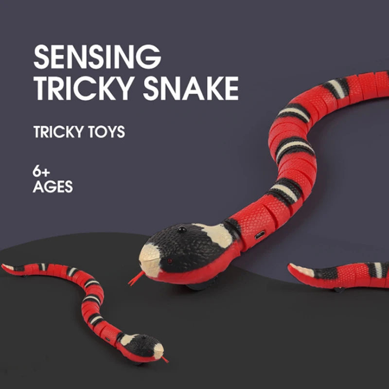 1PC Smart Sensing Cat Toys Interactive Automatic Eletronic Snake Cat Indoor Play Kitten Toy USB Rechargeable for Cats Kitten