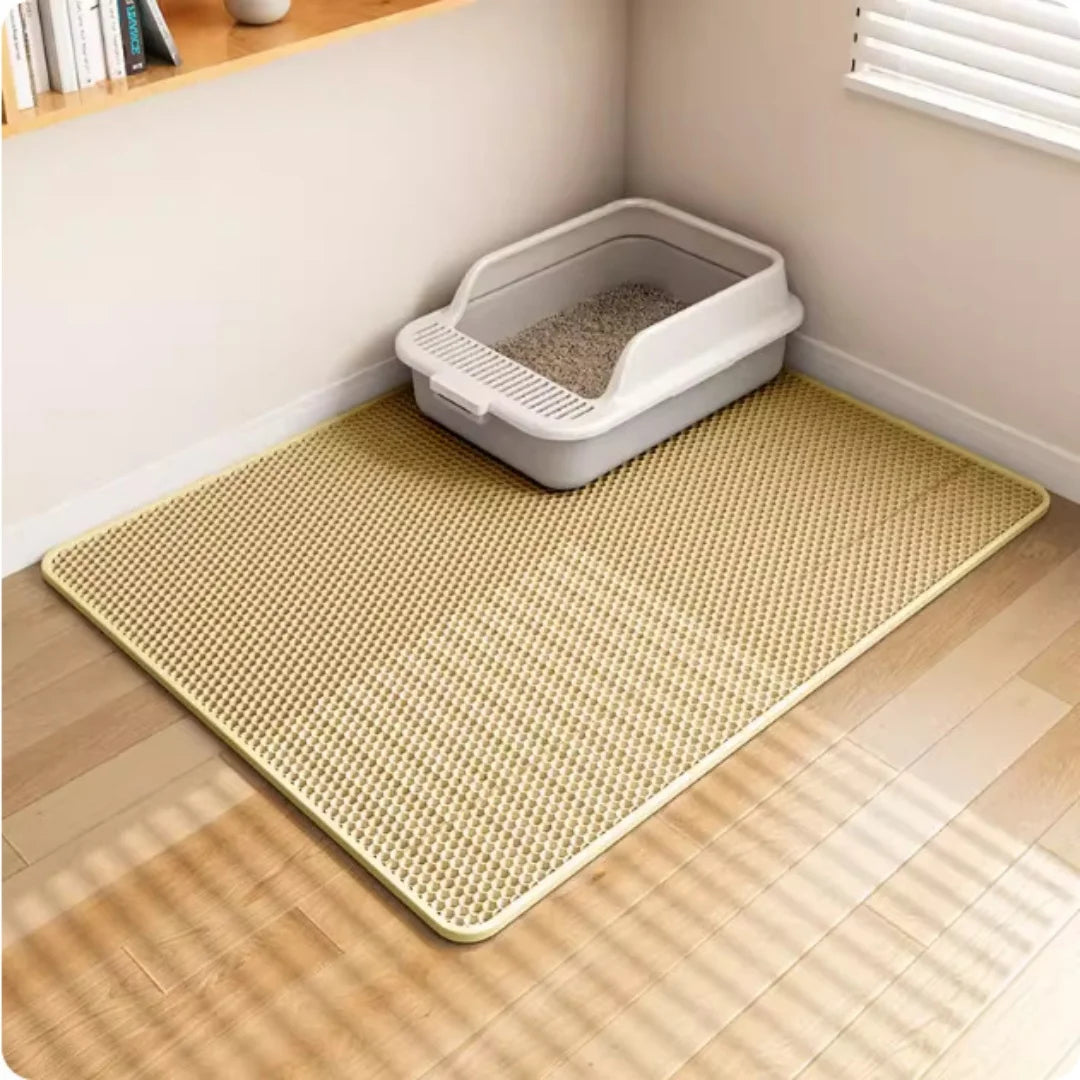 Cat Litter Mat Heavy Duty Waterproof 2 Layer Non Slip Washable Pet Floor Protector Litter Box Sand Stopper Pet Product