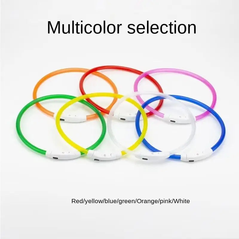 Dog Luminous Charge Collar Led Usb Cat Dogs Collars 3 Modes Detachable Night Led Glow Dog Loss Prevention Collar Pet Accessories