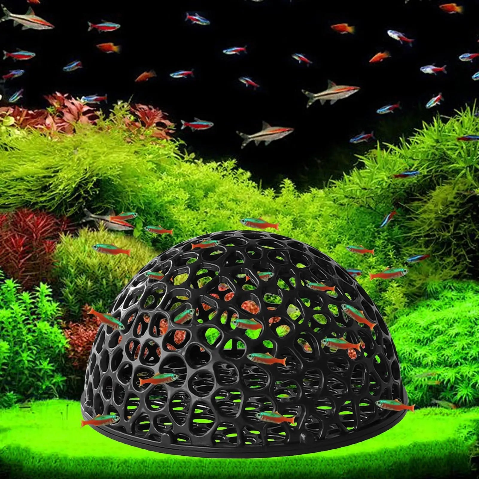 Aquarium shrimp house Cave Mini Porous Betta House Fish Hiding Spots Shrimp Shelter Shrimp breeding nest for Aquatic Decor