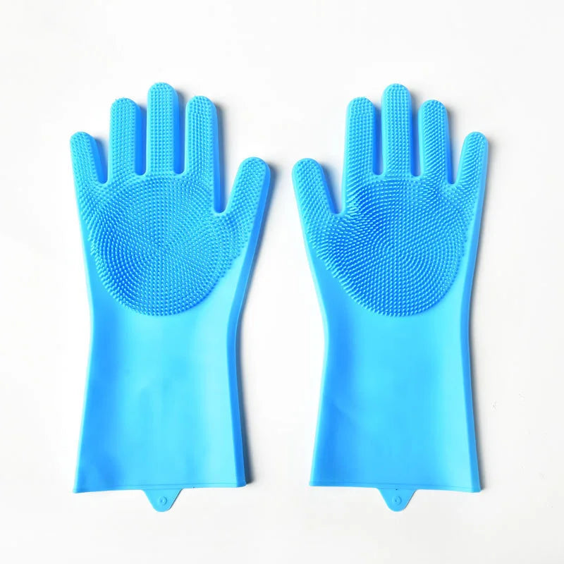 Pet Grooming Gloves for Dogs And Cats Silicone Bathing Shampoo Scrubber Dishwashing Cleaning Glove Hair Removal Multi-Functional