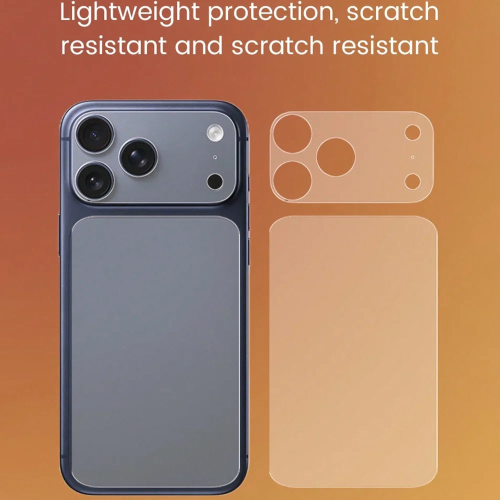NNBILI 2pcs/Set Matte Base Lens Film + Matte PET Back Film For IPhone 18 Pro Max 18 Pro Max Phone Accessories Minimalist Design