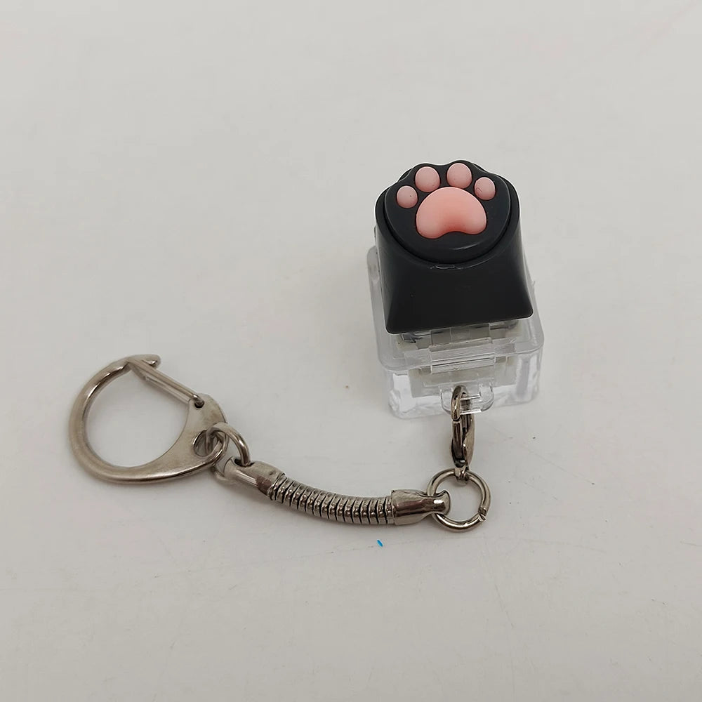 Cute Cat Claw Key Chain Key Ring Fingertip Decompression Pressure Toy Keycap Tester Back Bag Pendant Festival Couples Gift