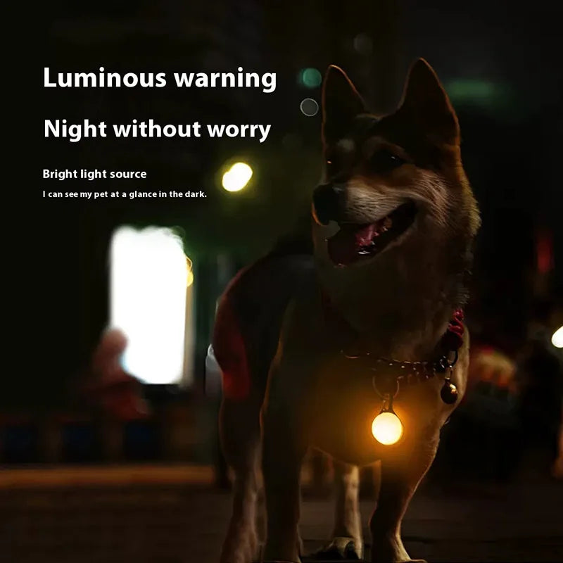 Led Luminous Dog Cat Collar Glowing Pendant Pet Leads Glow Accessories Bright Necklace Luminous Collar Night Safety Decoration