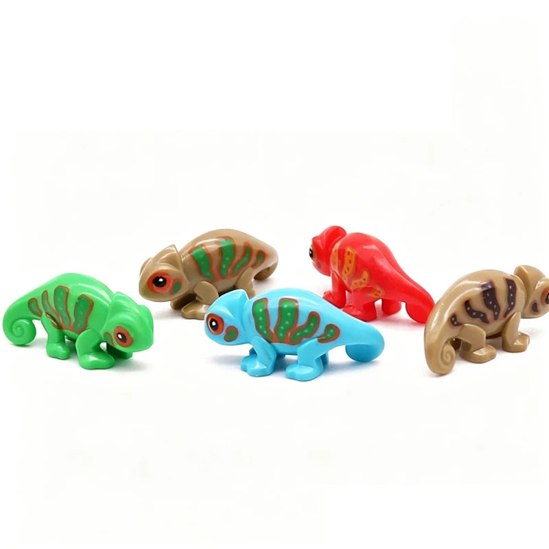 MOC Animal Scene Building Blocks Cats Dogs Sheep Pigs Chickens Eagle Parrots Dolphin Zoo Fram Accessories DIY Toys Bricks T14