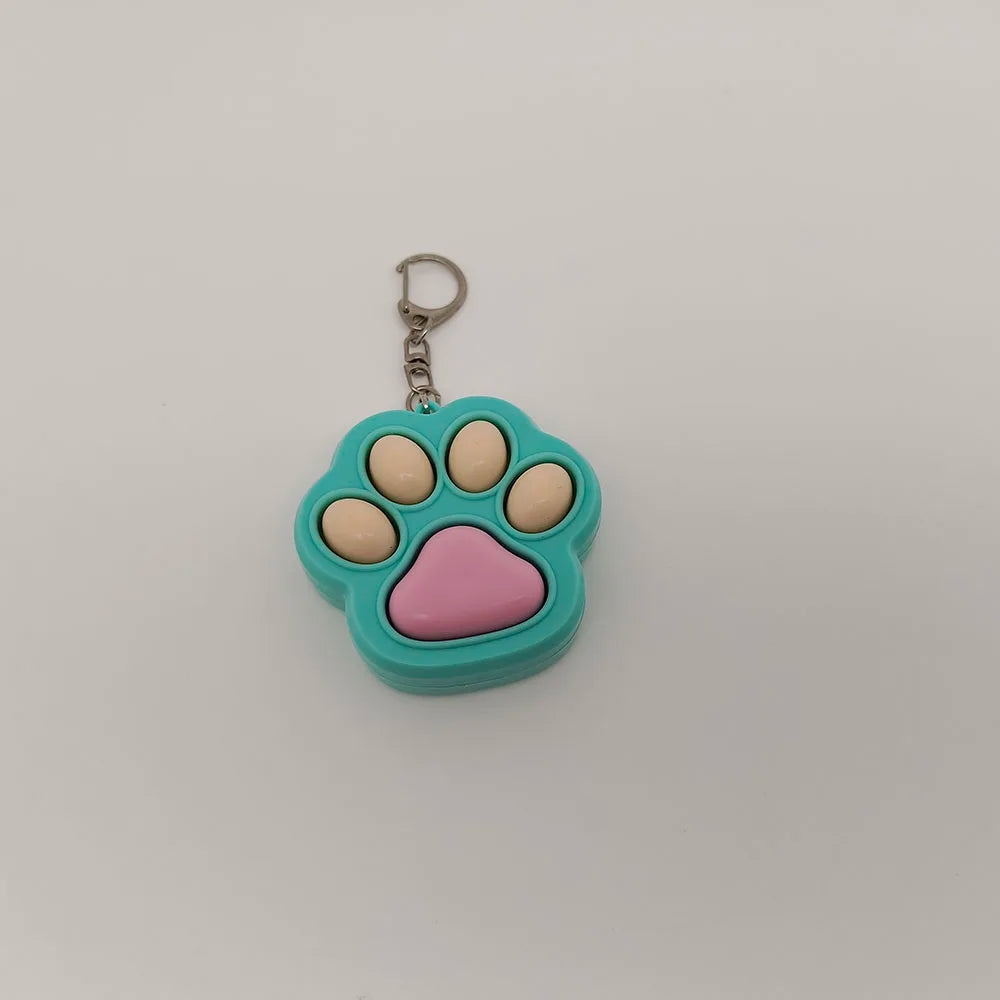 Cartoon Kawaii Cat Claw Button Decompression Toy Key Ring Pendant Cute Couple Car Bag Pendant Creative Keychain