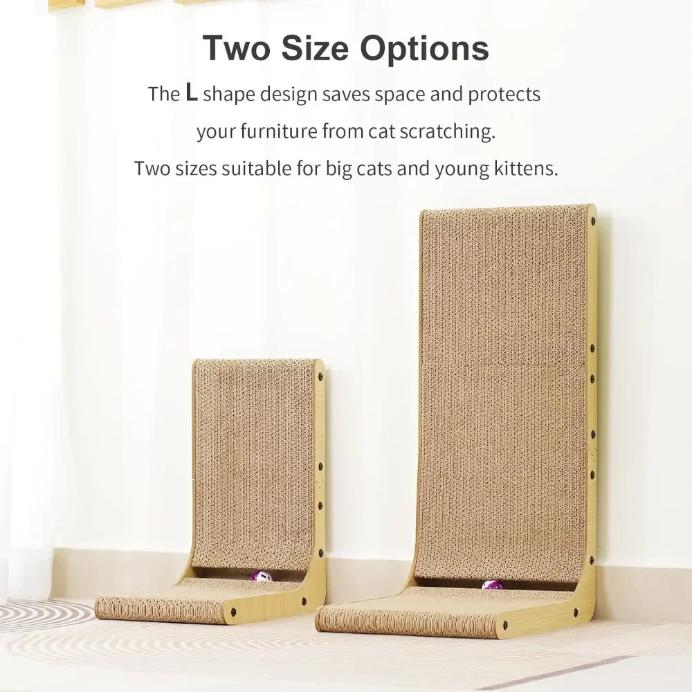 Scraper for Cats Cardboard Large/Small L-shape Wear-resistant Scratch-resistant Cat Scratching Post Cat Toy Pets Cat Accessories
