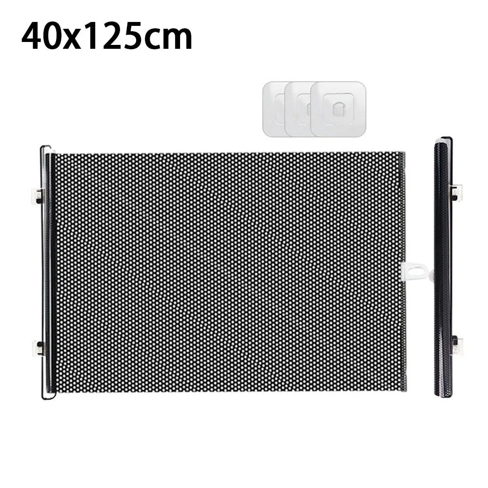 Retractable Folding Pet Fence Barrier with Universal Hooks Baby Safe Guard Door Easy Installation Pet Isolation Gate for Dogs