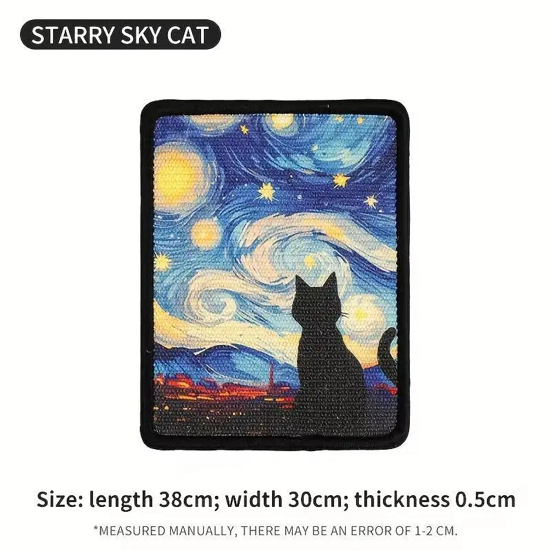 New Visible Vertical Sisal Cat Scratching Board, Wall Mounted Wear Resistant Non Shedding Cat Scratcher Mat Indoor Cat Entertain