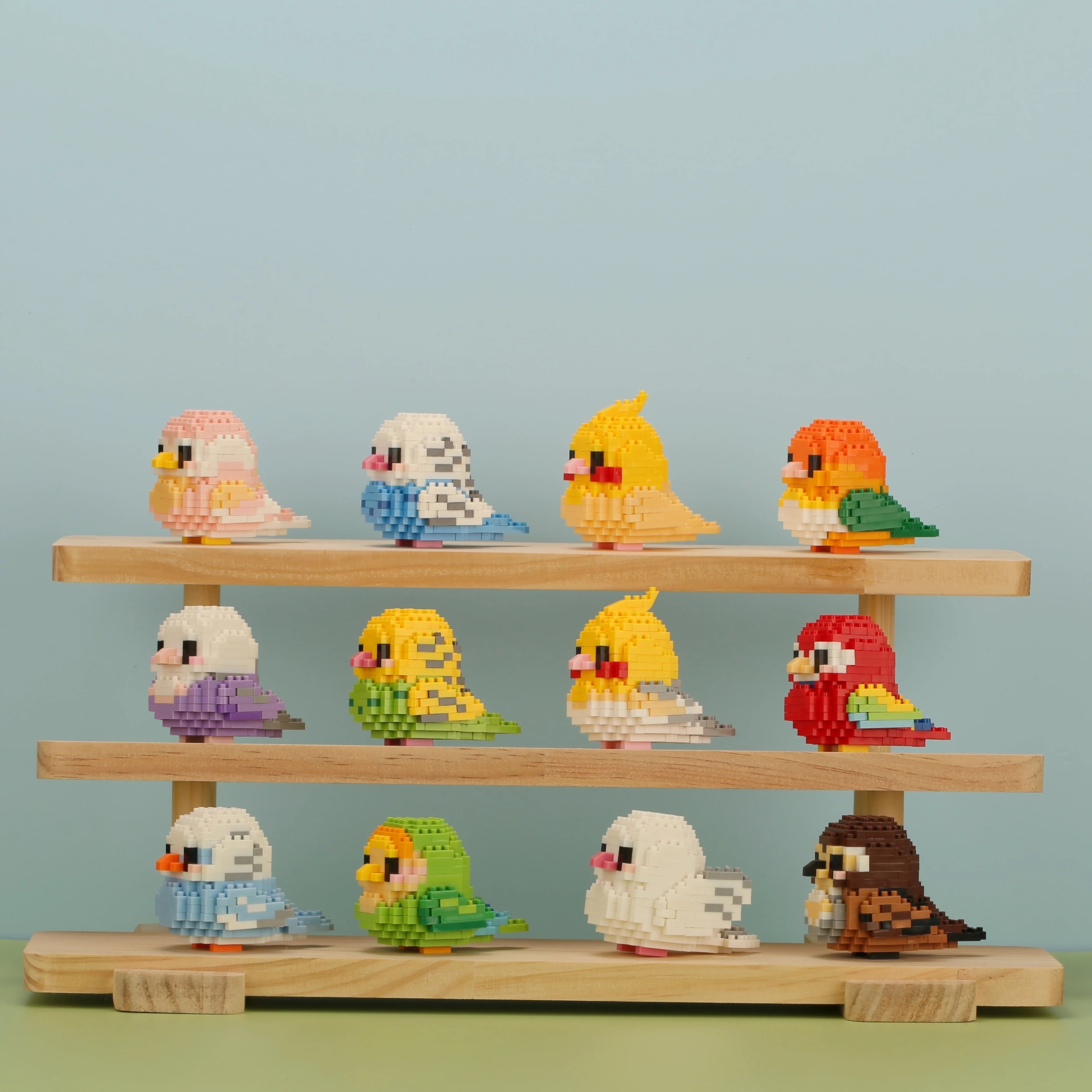 Moe Bird series building block toys assembly, table ornaments, children's educational toys, suitable for boys and girls Christma