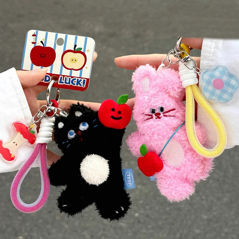 Cute Pet Rabbit Doll Pendant Backpack Keychain Versatile Sweet Bag Pendant KeyRing Girlfriend Couple Festival Gift