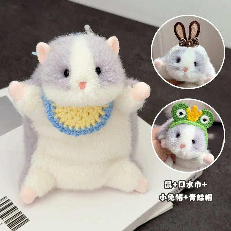 New Products In Stock Cute Golden Bear Little Hamster Plush Toy Cartoon Cute Pet Keychain Bag Pendant Style To Good Friends