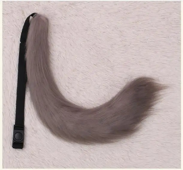 Cos Jewelry Props Fox Tail Wolf Tail Cat Strap Tail Accessories Large Handmade Plush Beast Ears Beast Tail