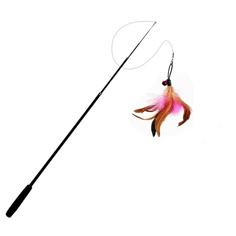 Portable Wear‑Resistant Cat Tumbler Wobbler Interactive Twist Toy With Colorful Feather Entertainment Toy for Indoor Cats Pets