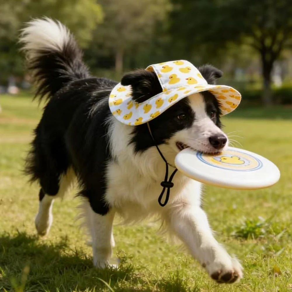 Cute Print Dog Hat for Small Medium Dogs Adjustable Pet Cap Puppy Pug Corgi Dachshund Hats Mascotas Perros Accessories
