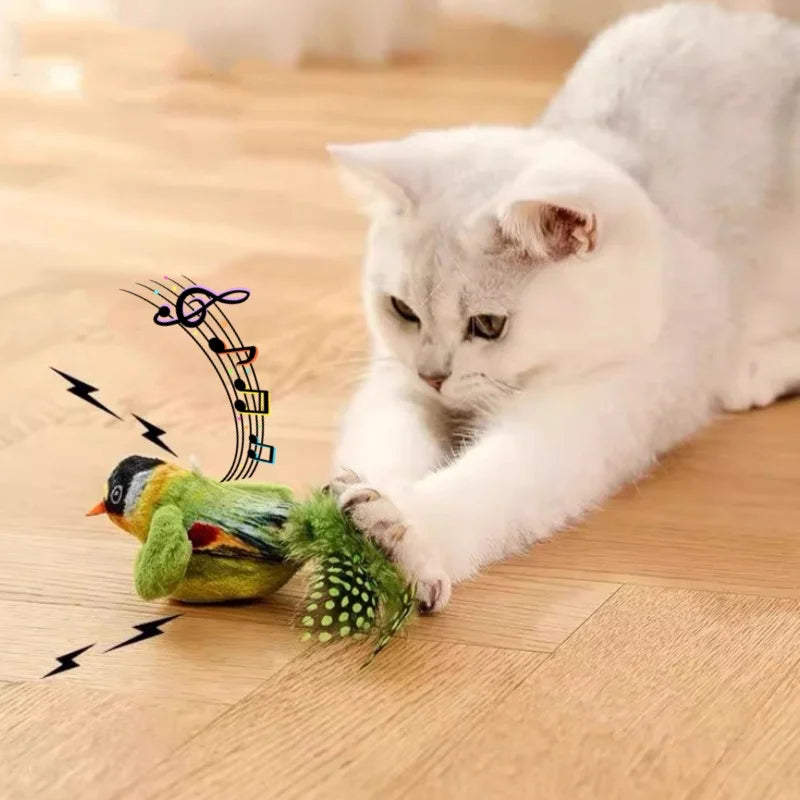 1PC Lifelike Catnip Bird Vivid Cat Toys Pet Catnip Simulation Molding Cat Teaser with Feather Soft Plush Fabric Toys for Kitten