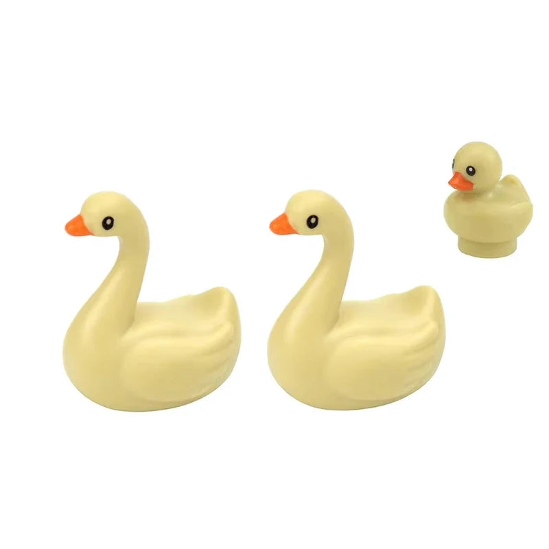 MOC Animal Scene Building Blocks Cats Dogs Sheep Pigs Chickens Eagle Parrots Dolphin Zoo Fram Accessories DIY Toys Bricks T14