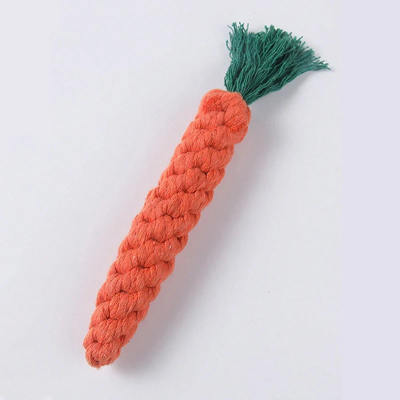 1pc Rope Knot Grinding Teeth Resistant Hand-Woven Animal Cotton Rope Small and Medium-Sized Dog Pet Dog Toys