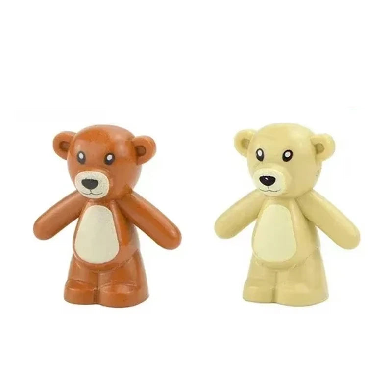 MOC Animal Scene Building Blocks Cats Dogs Sheep Pigs Chickens Eagle Parrots Dolphin Zoo Fram Accessories DIY Toys Bricks T14