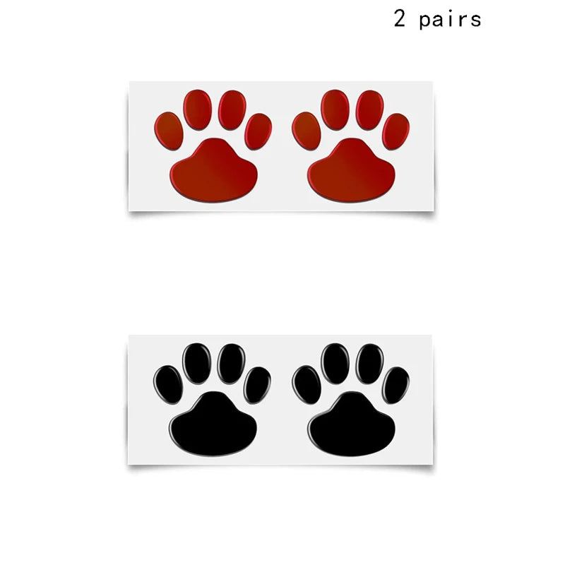 Car Stickers Creative Decals Paw 3D Animal Dog Cat Foot Prints Decal Car Motocycle Sticker Car Accessories