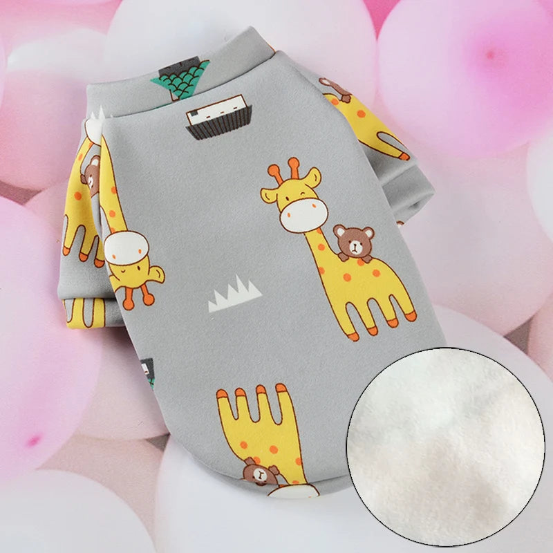 Autumn Winter Warm Pet Dog Clothes for Small Dogs York Terrier Pomeranian Hooides Cute Puppy Cat Clothing Mascotas Products
