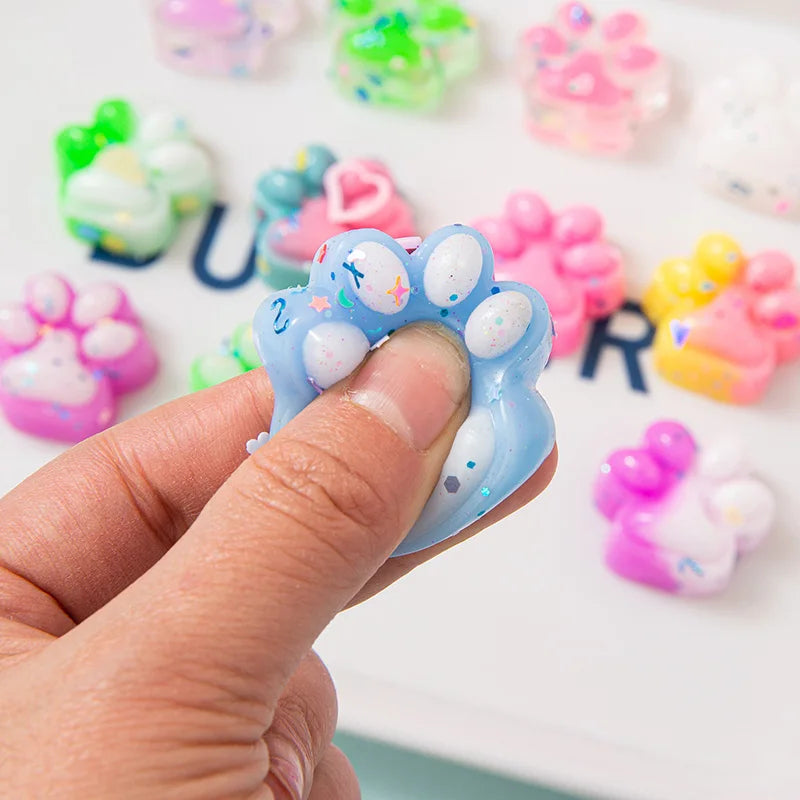 10/30/50pcs Cute Cat Claws Pinch Mini Fidget Toys Kids Birthday Party Favors Goodie Bag Pinata Fillers Christmas Easter Gifts