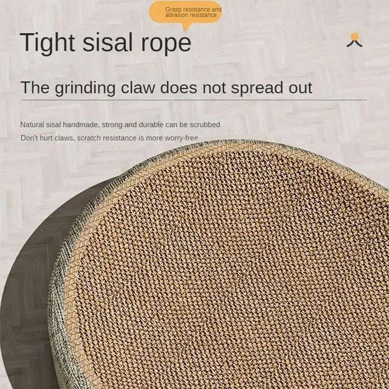 10A-2in1 Cat Scratching Board Protect Furniture Grinding Claw Toys Oval Sisal Weaving Wear-resistant Cat Nest Cat Accessories