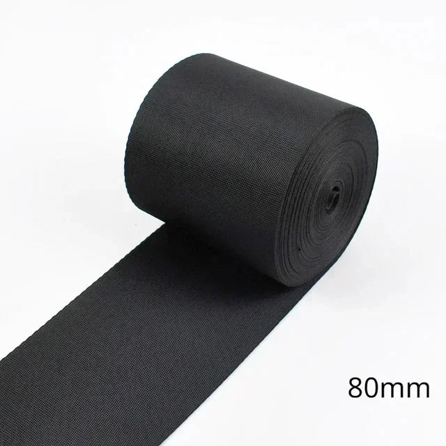 5M 10-100mm Black Nylon Webbing Tape Backpack Strap Pet Collar Safety Belt Ribbon Band DIY Bag Clothing Sewing Accessories
