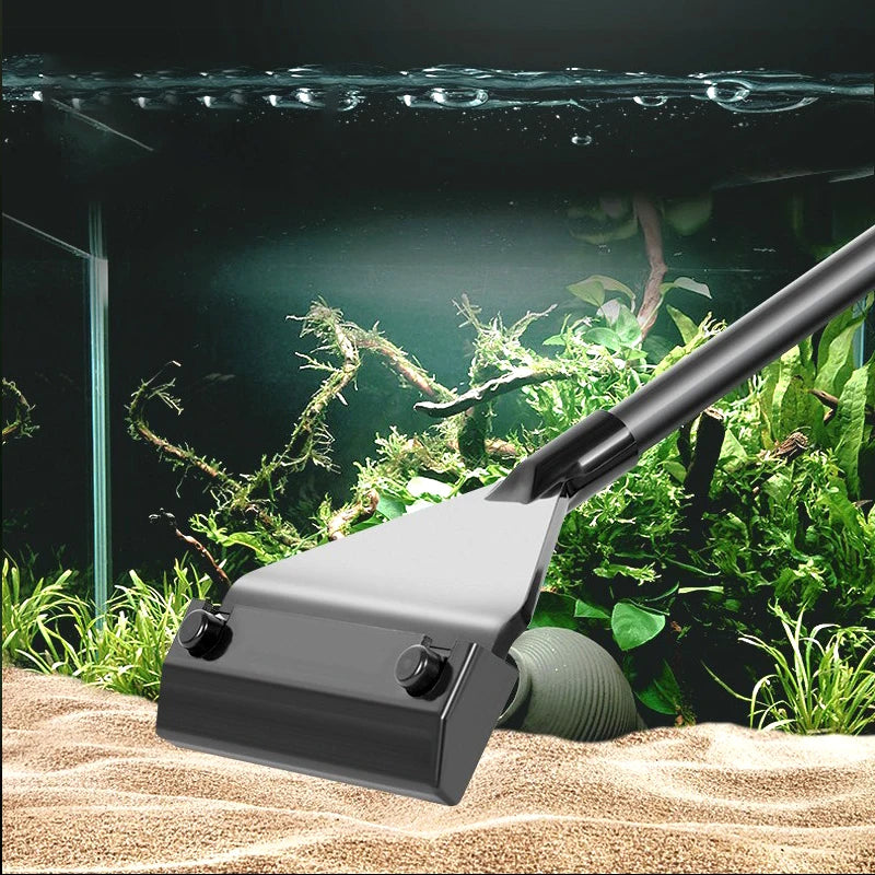 Fish Tank Cleaning Tool Flat Sand and Algae Removal Dual-Use Glass Algae Removal Scraper with 5 Blades Aquarium Cleaning Tool
