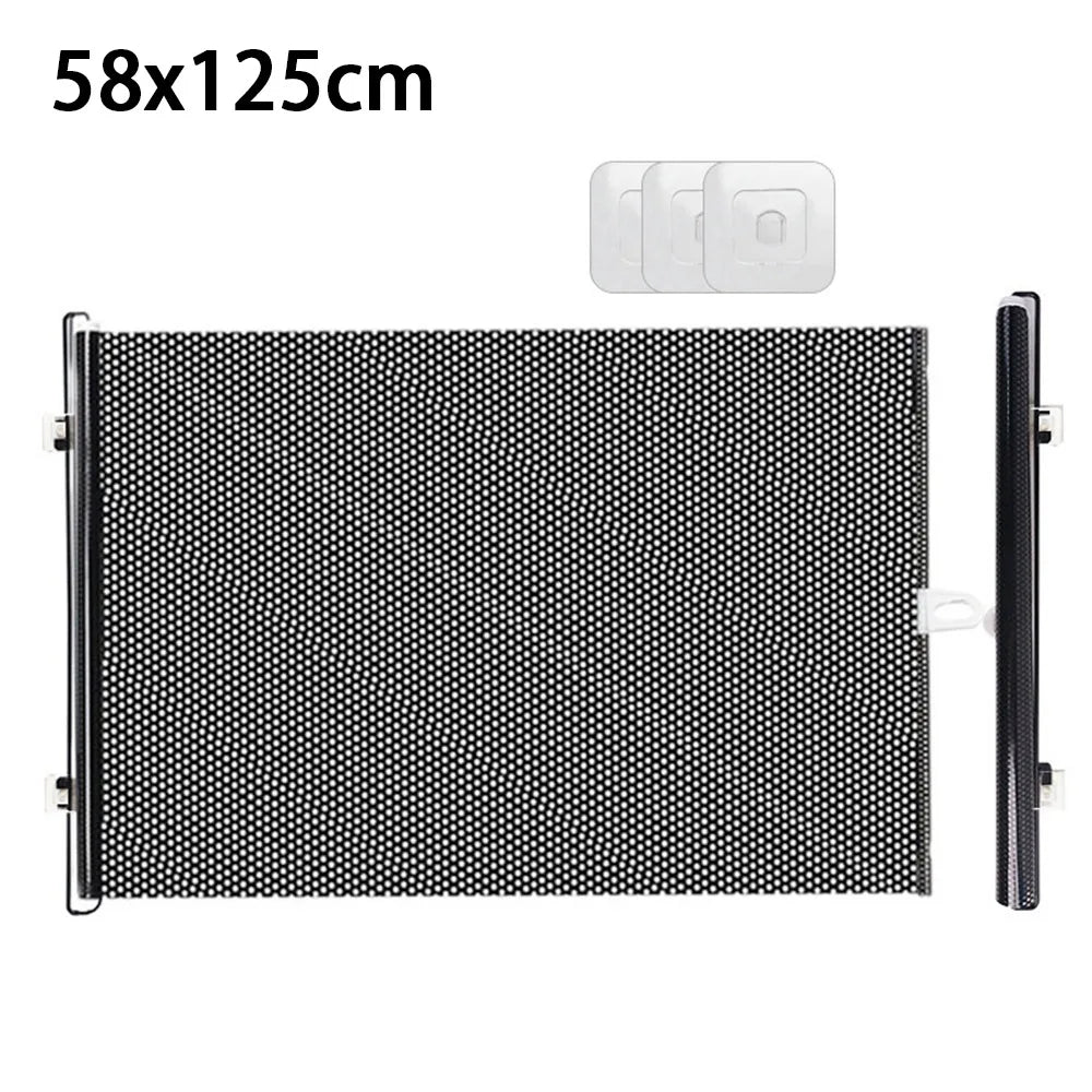 Retractable Pet Fence Barrier Folding with Universal Hooks Pet Safety Gate Easy Installation Baby Safe Guard Door Folding
