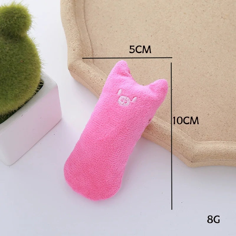 Catnip Plush Thumb Toy For Cats Scratch Resistant Chewable Kitten Molar Toy Interactive Self-Play To Relieve Boredom Durable
