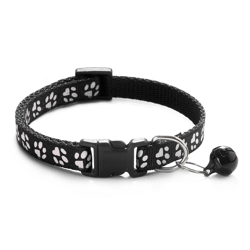 New hot pet for cat bell collar dog print cat collar multi-color optional necklace ring cat rope collar pet supplies