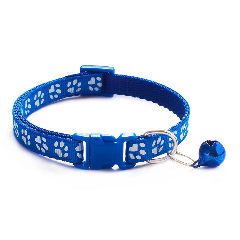 New hot pet for cat bell collar dog print cat collar multi-color optional necklace ring cat rope collar pet supplies