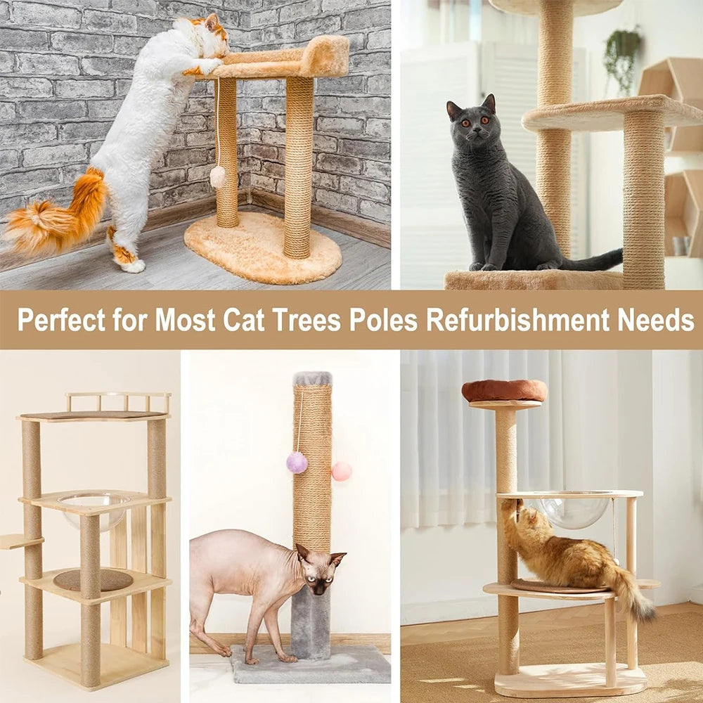 2PCS Cat Scratch Pole, DIY Accessories for Cat Climbing Frame, Suitable for Cat Climbing Frame or Replacing Old and Damaged Cat
