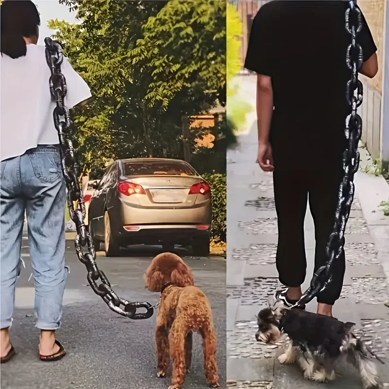 1Pcs 70inch Funny Dog Rope Prank Foam Chain Photo Props Durable Decoration Cute Dog Traction Rope Pet Supplies Accessories