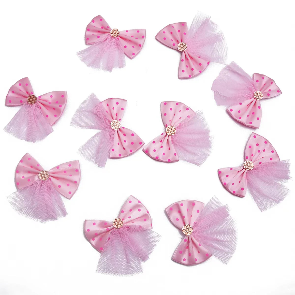 5/10pcs Lace Dog Hairbows Dog Bows With Volumes Ribbon Grooming Pet Hair Bowknot With Rubber Bands For Small Dog Pet Products