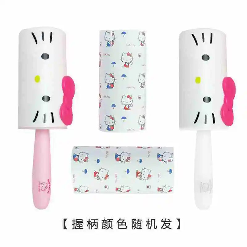 Hello Kitty Printed Lint Roller Cute Cartoon Pet Epilator with Refillable Stickers Home Clothes Daily Use Home Essentials Gift