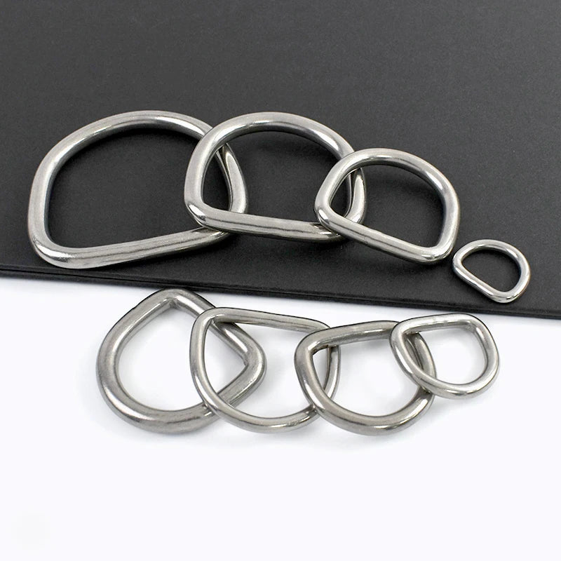 4/5/10Pcs 304 Stainless Steel D-Ring Buckles for Backpack Straps Webbing Belts Pet Dog Collars DIY Bags Hardware Accessories